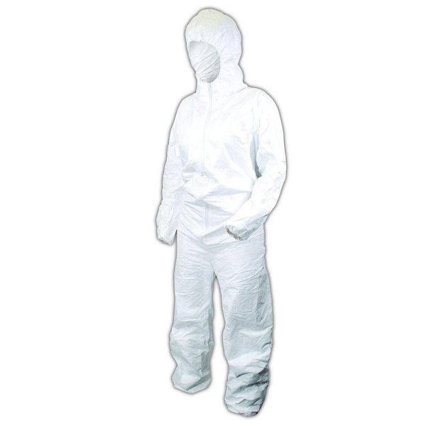 Magid Disposable Clothing, Large, White, Tyvek, Zipper CVCH112-L